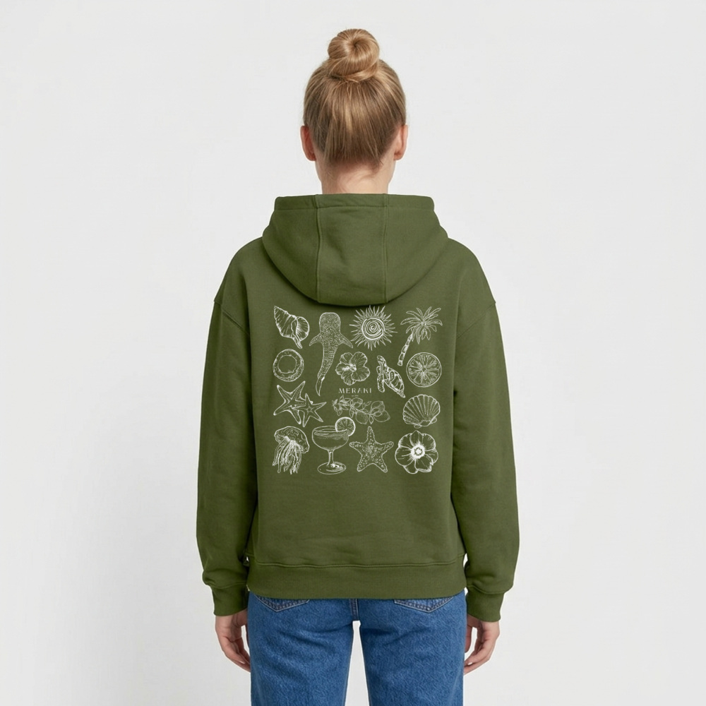 Oversized Heavyweight Hoodie - Sommergefühle - Khaki