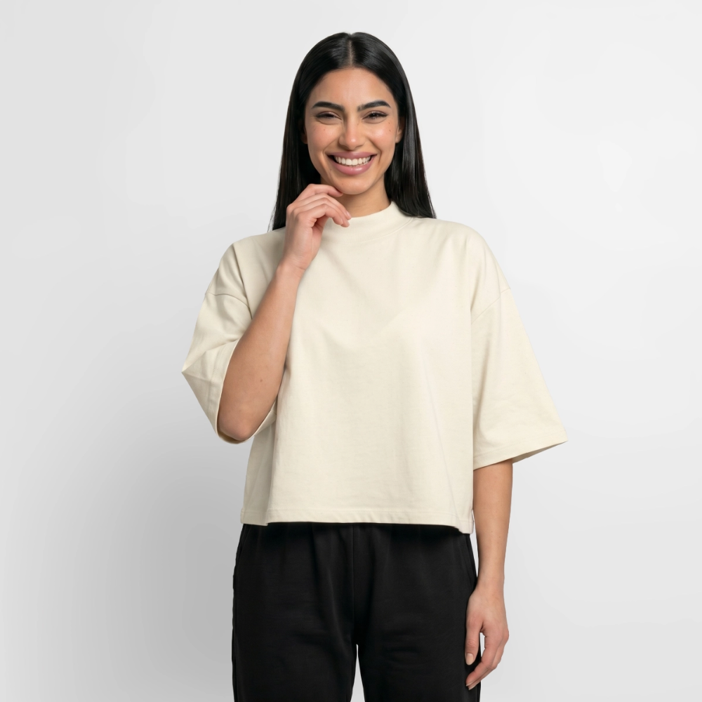 Boxy Frauen Recyceltes 1/2 Sleeved T-Shirt by Stanley/Stella - Natur