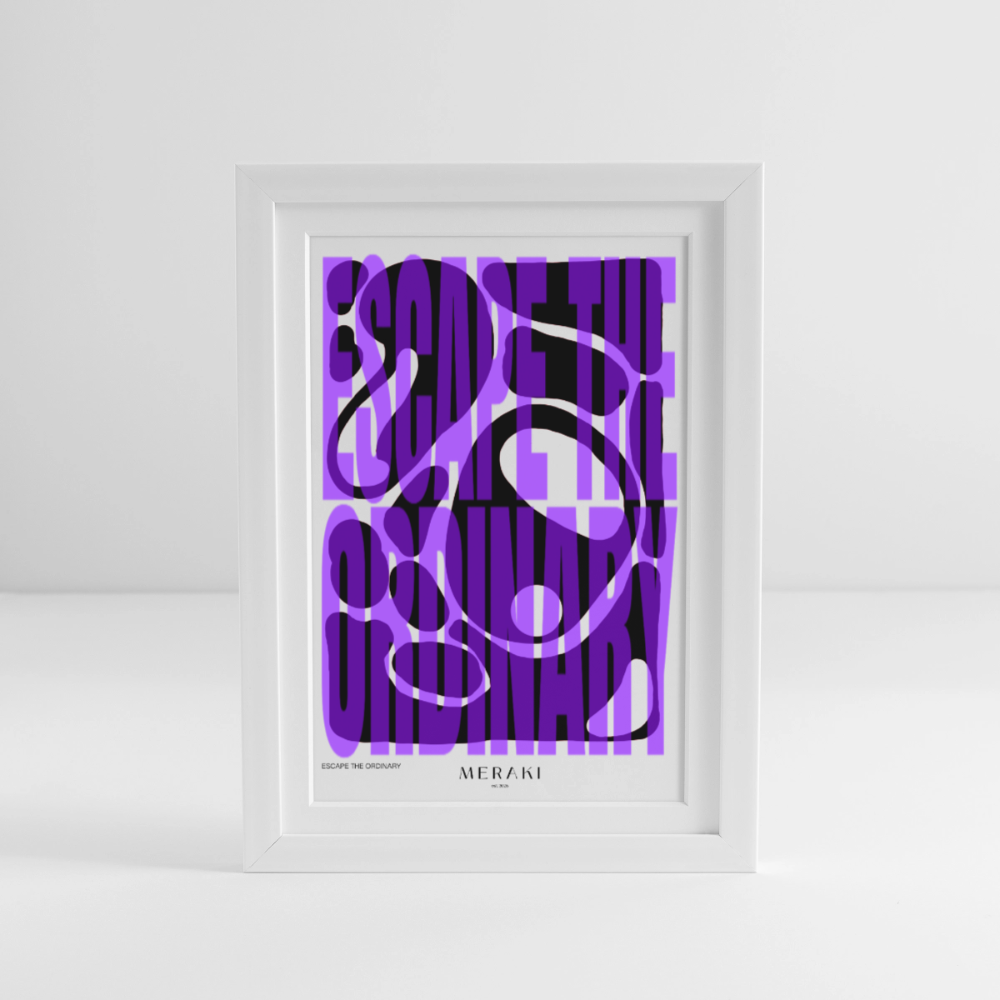 Gerahmtes Poster (27 × 37 cm) - Weiß