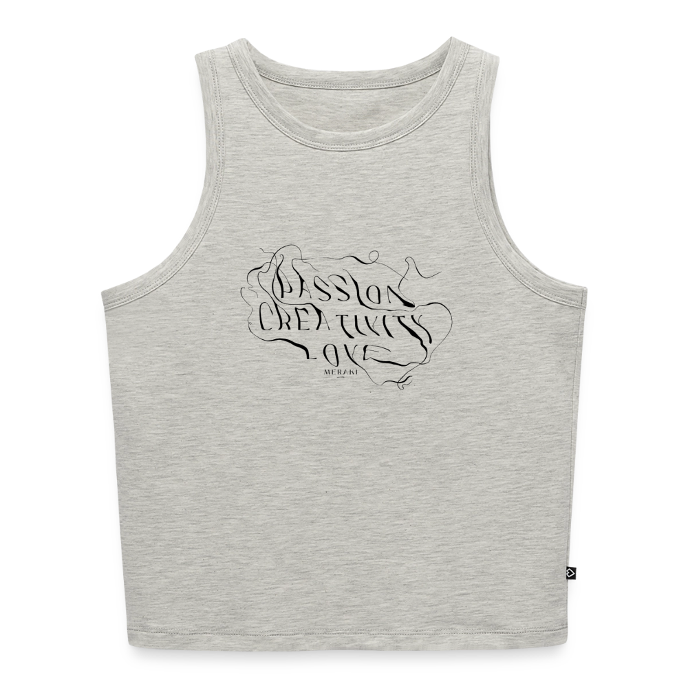 Cropped Frauen Organic Tank Top - Grau meliert