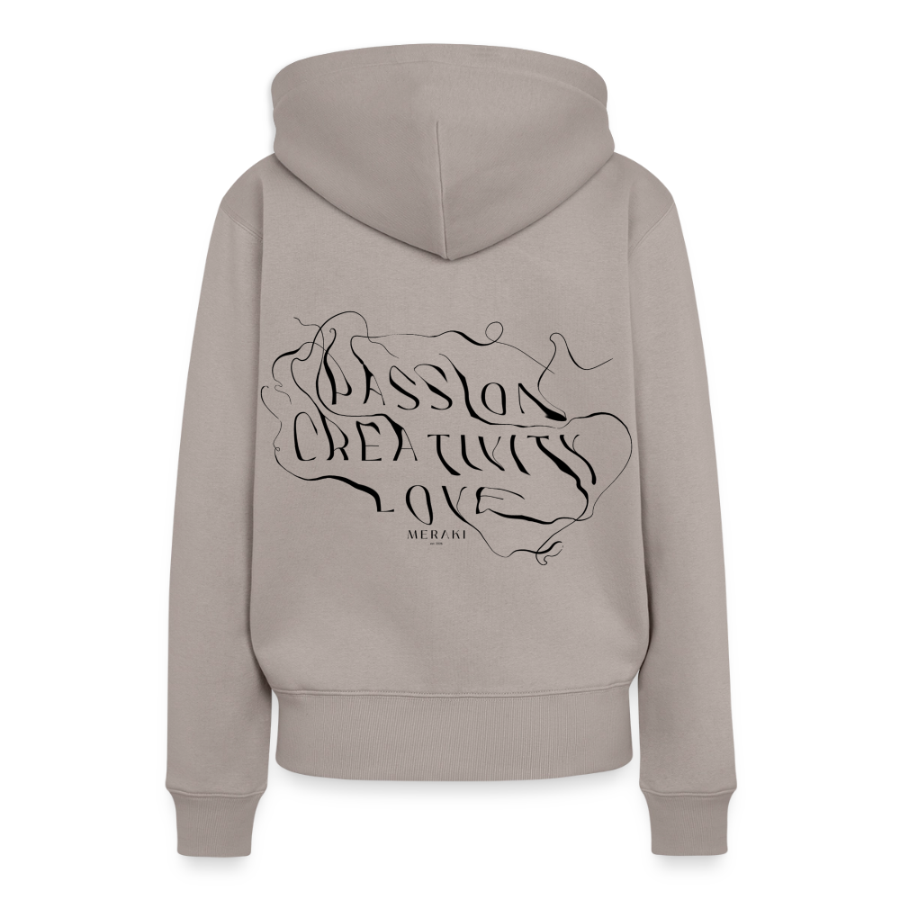 Frauen Premium Hoodie - Taupe