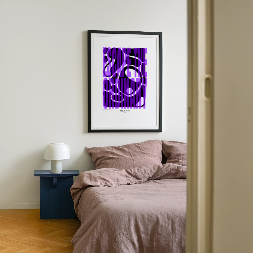 Gerahmtes Poster (49 × 69 cm) - Schwarz