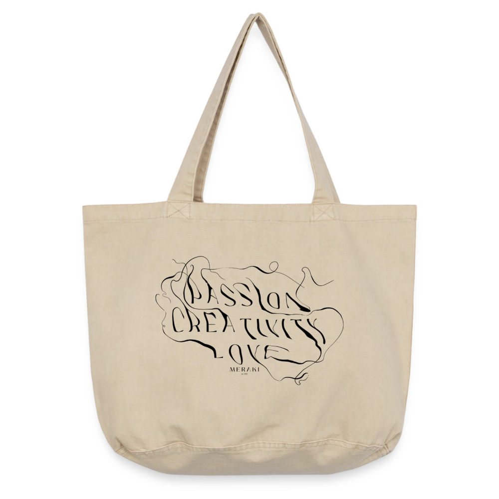 Vintage-Washed Shopper - Vintage Sand 