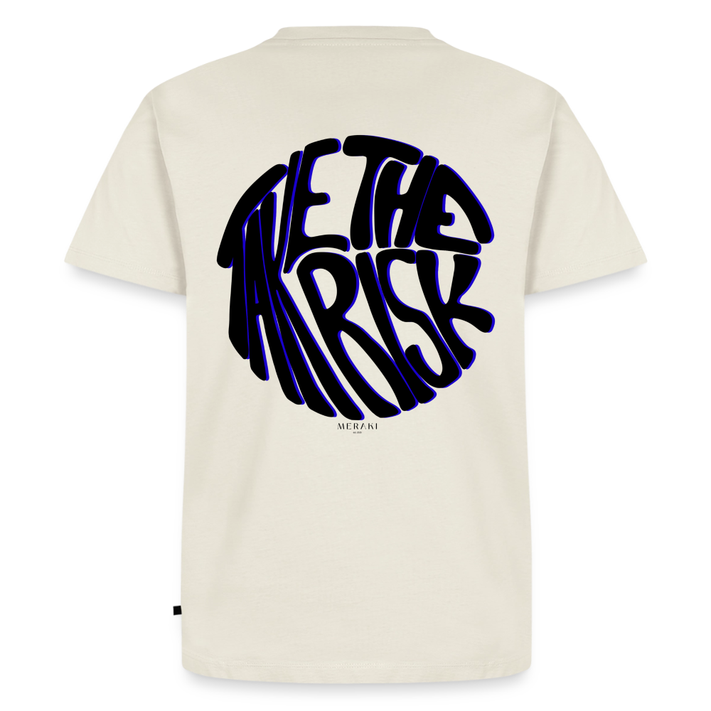 Männer Premium T-Shirt - TAKE THE RISK - Naturweiß