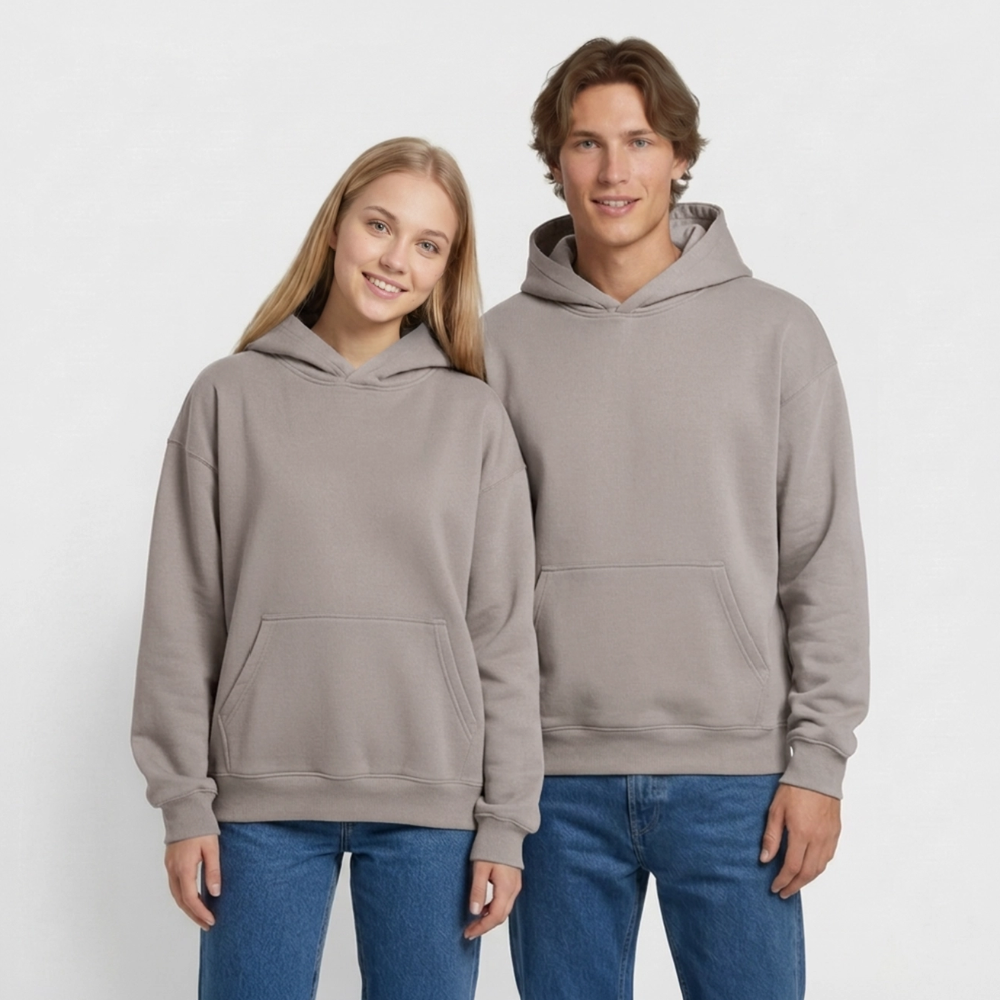 Oversized Heavyweight Hoodie - CHESS - Taupe