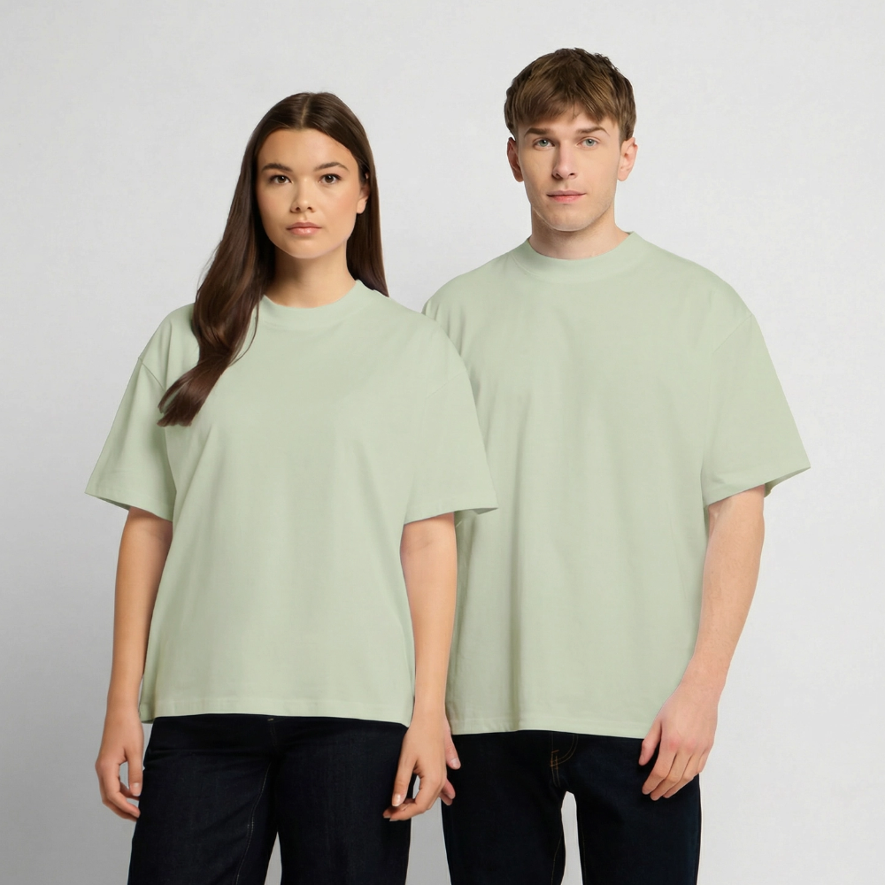 Oversized Heavyweight T-Shirt - CHESS - Leichtes Salbeigrün 