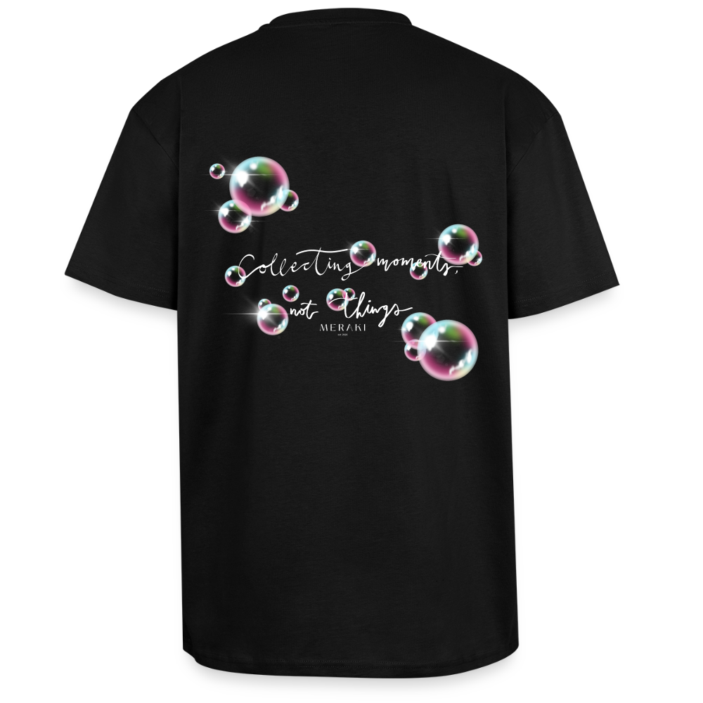 Oversized Heavyweight T-Shirt - Seifenblasen - Schwarz