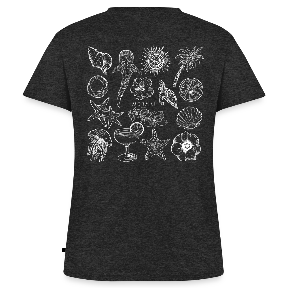 Frauen Bio-T-Shirt mit V-Ausschnitt von Stanley & Stella - Anthrazit meliert
