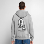 Männer Premium Kapuzenjacke - Grau meliert