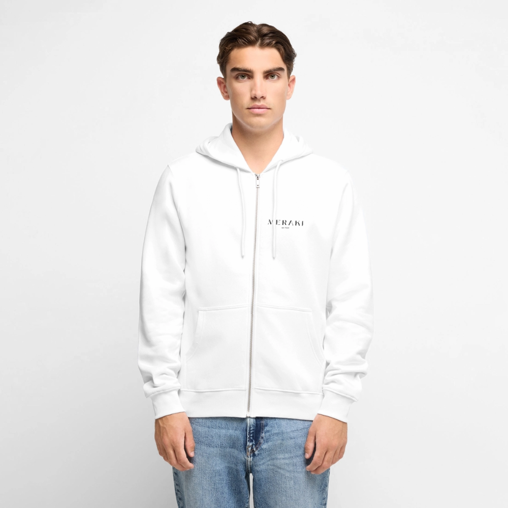 Männer Premium Kapuzenjacke - Weiß