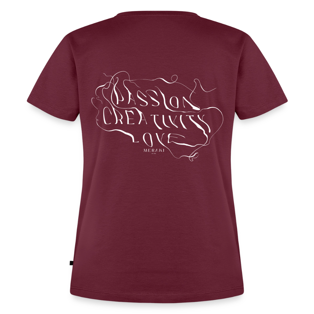 Frauen Premium T-Shirt - Burgunderrot