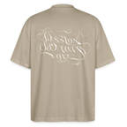 Stanley/Stella Oversized Unisex Organic T-shirt Blaster 2.0 - PASSION, CREATIVITY, LOVE - stone
