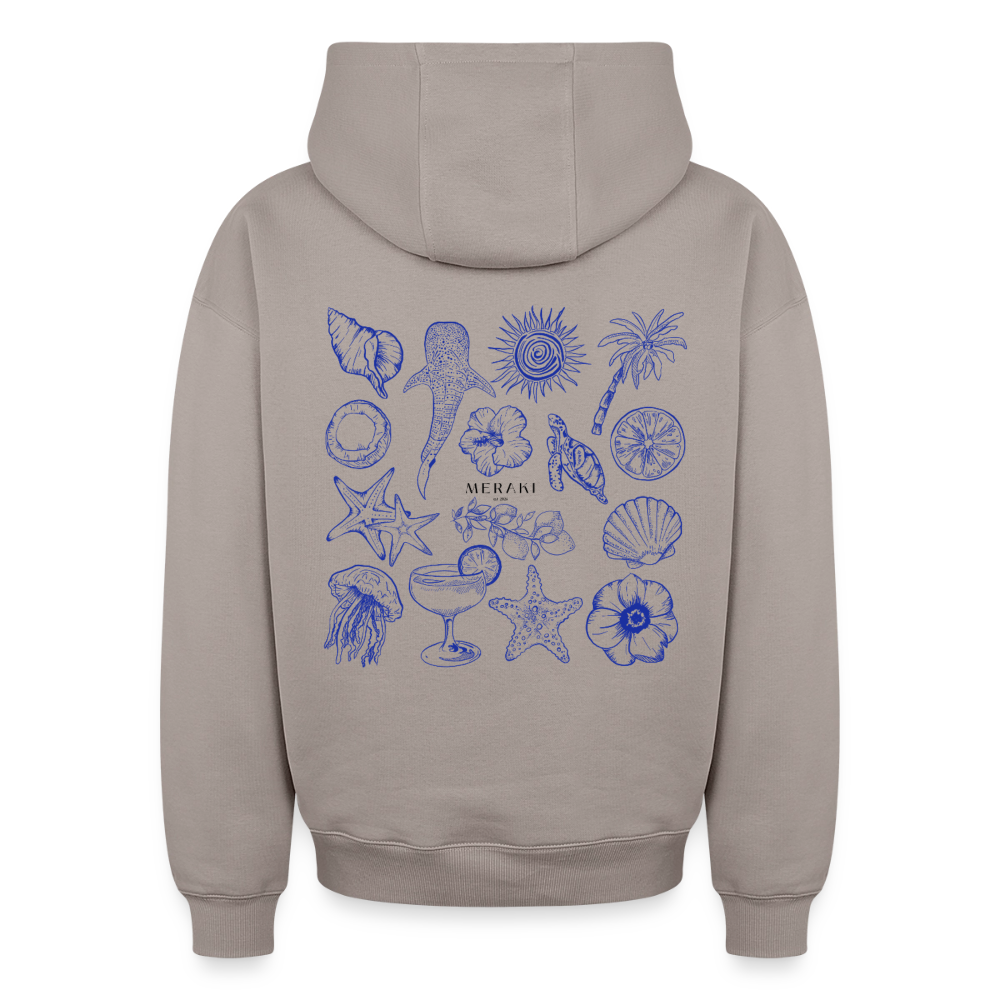 Oversized Heavyweight Hoodie - Sommergefühle - Taupe