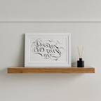 Gerahmtes Poster (37 × 27 cm) - Weiß