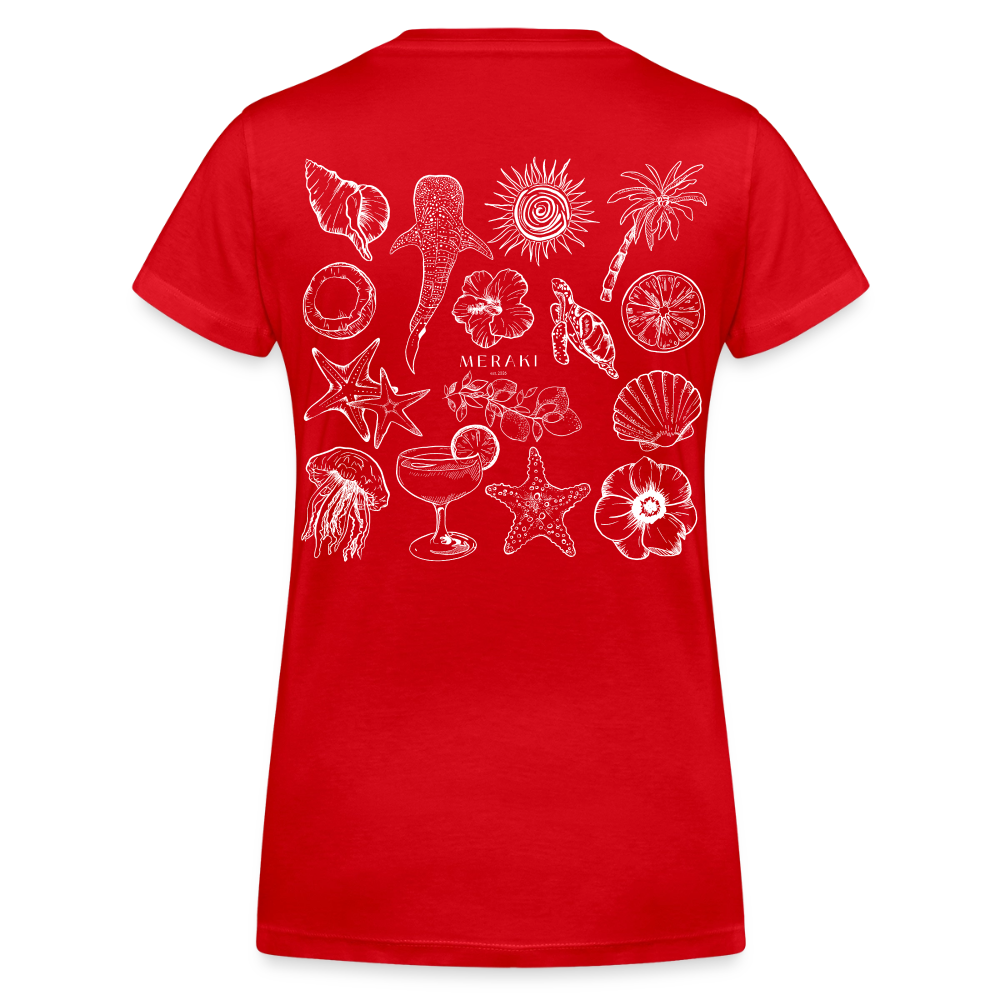 Frauen Bio-T-Shirt mit V-Ausschnitt von Stanley & Stella - Rot