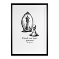 Gerahmtes Poster (49 × 69 cm) - Schwarz