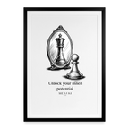 Gerahmtes Poster (49 × 69 cm) - Schwarz