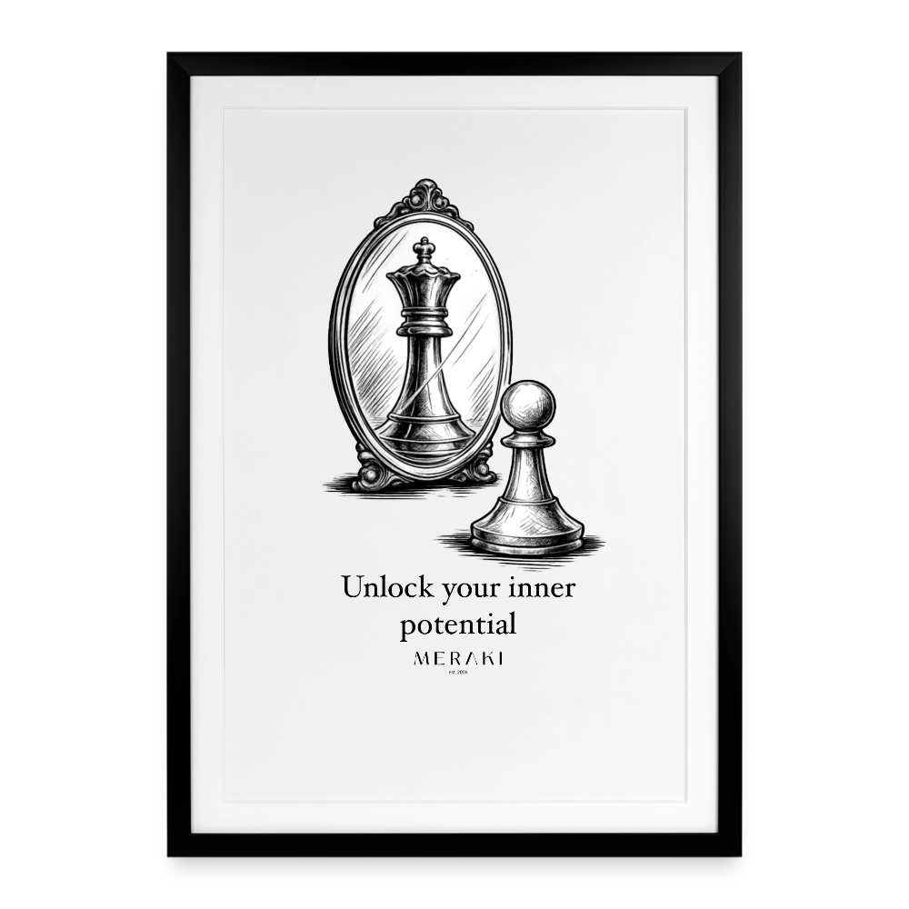 Gerahmtes Poster (49 × 69 cm) - Schwarz