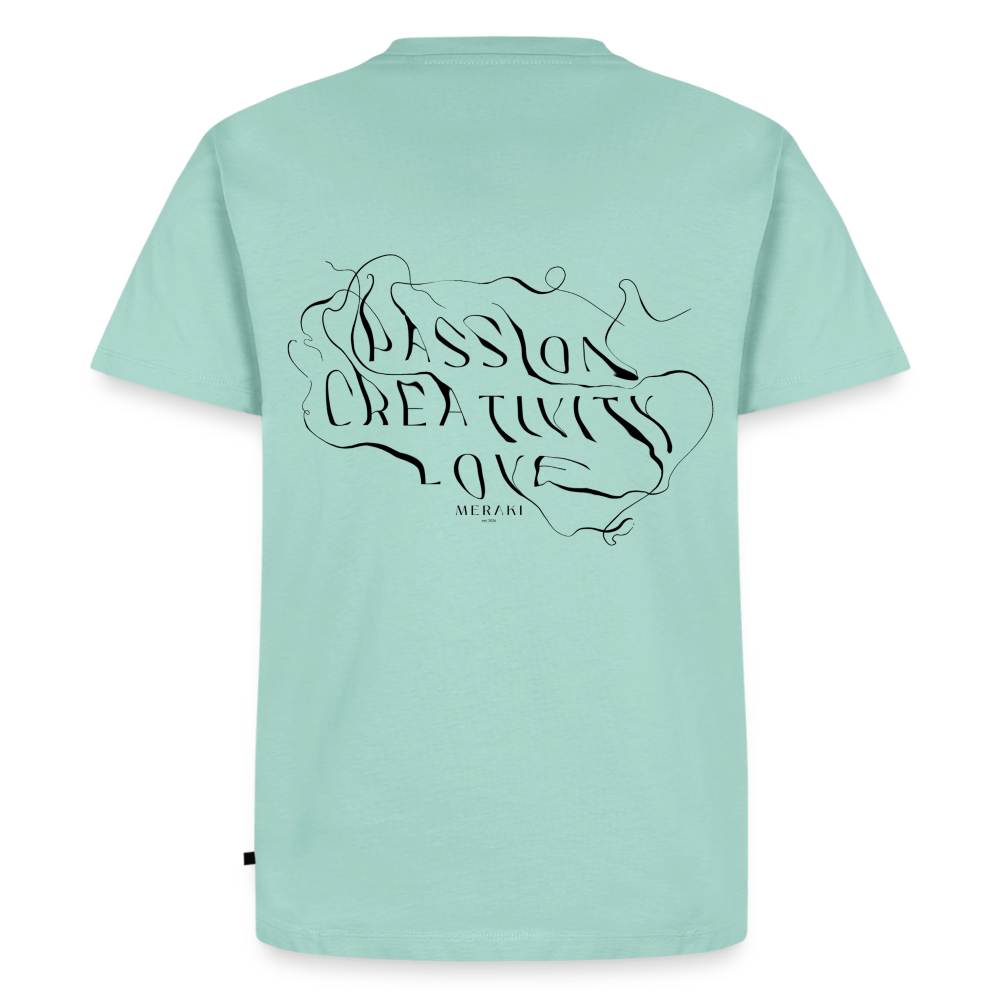 Männer Premium T-Shirt - PASSION, CREATIVITY, LOVE - Mint 