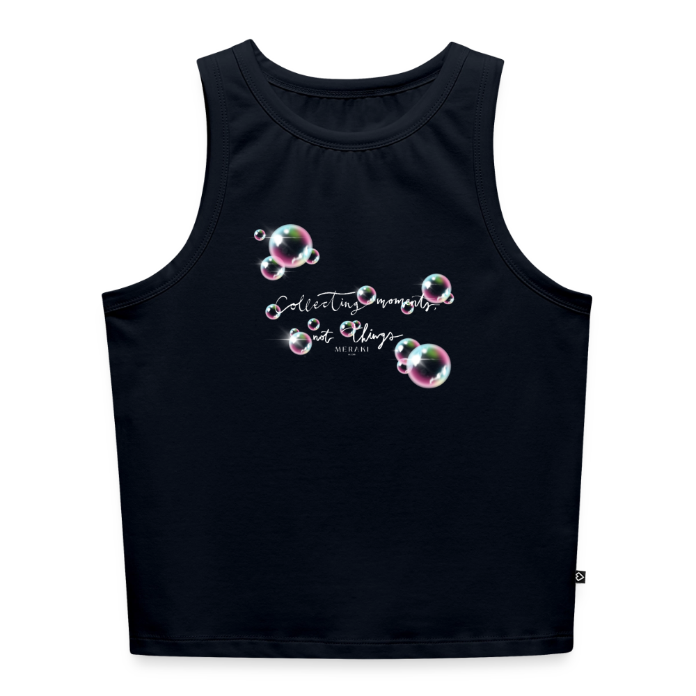 Cropped Frauen Organic Tank Top - Navy