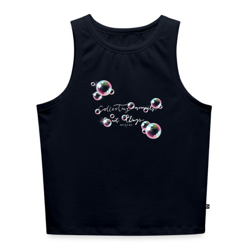Cropped Frauen Organic Tank Top - Navy