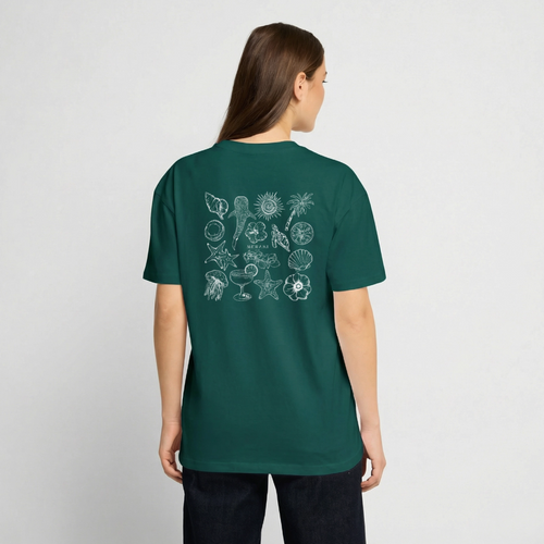 Oversized Heavyweight T-Shirt - Sommergefühle - hunter Green