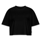 Frauen Premium Oversized Bio Cropped T-Shirt - Schwarz