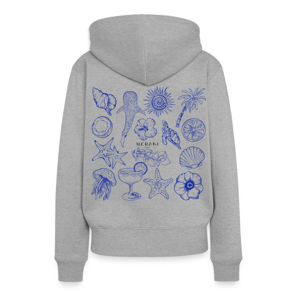 Frauen Premium Hoodie - Grau meliert