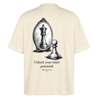Oversized Bio T-Shirt - Chess - Natur