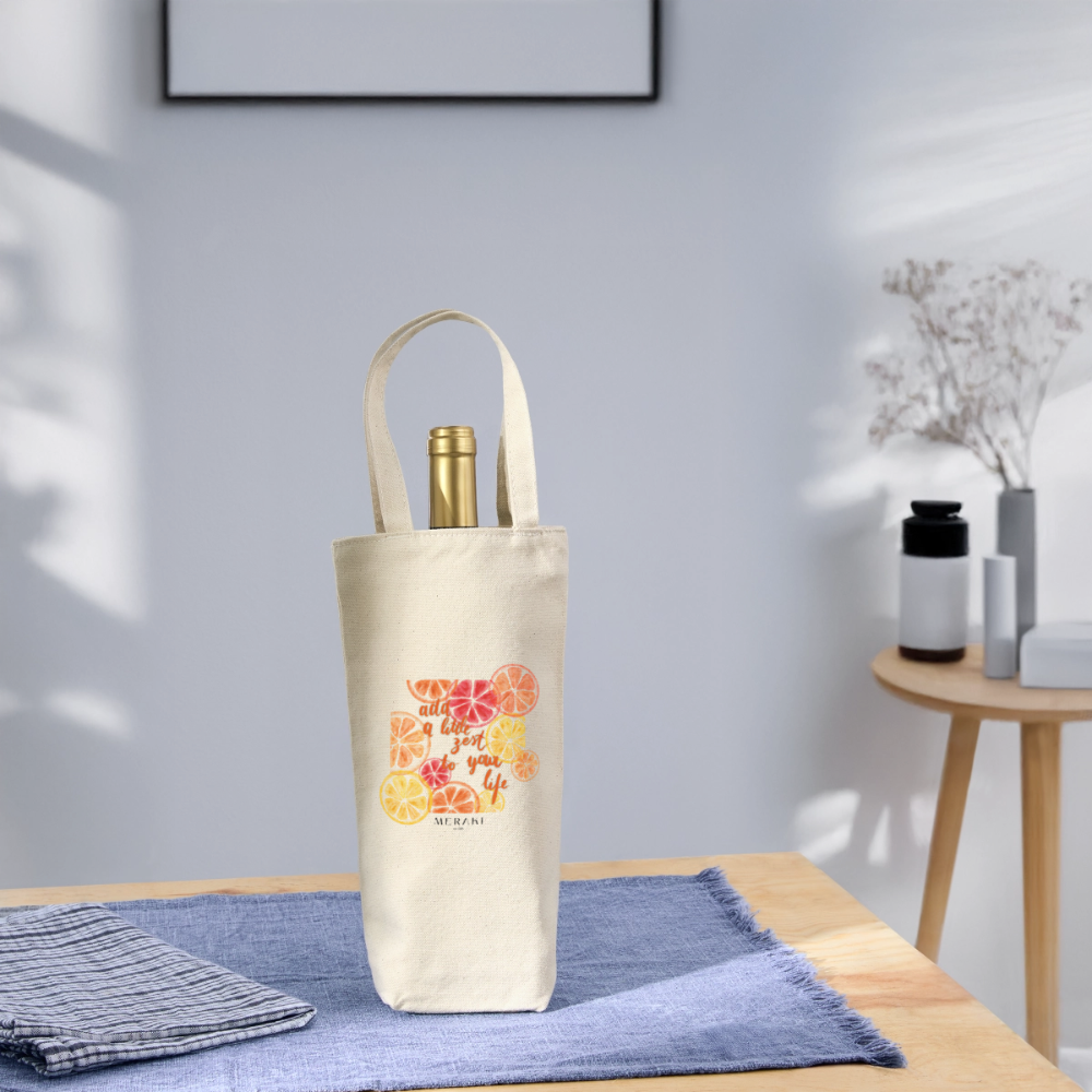 Geschenkbeutel für Flaschen - Natur