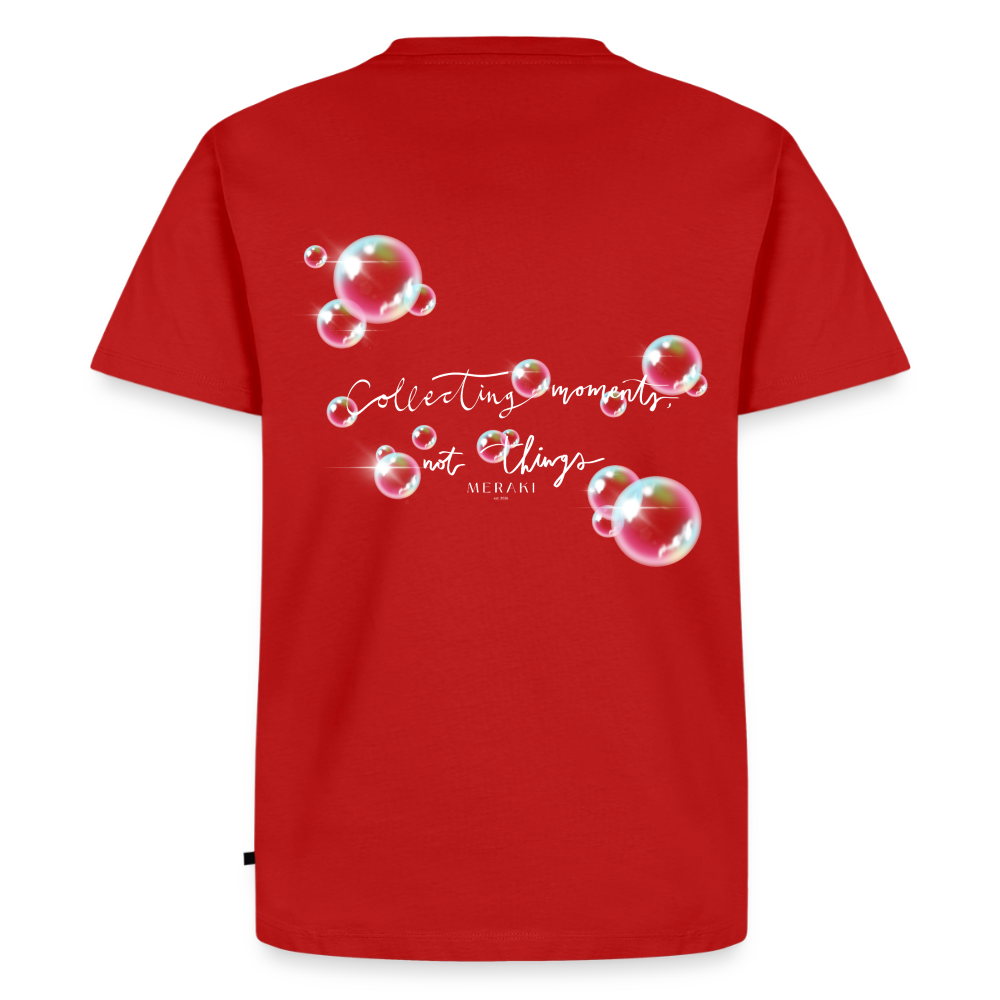 Männer Premium T-Shirt - Seifenblasen - Rot