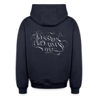 Oversized Heavyweight Hoodie - PASSION, CREATIVITY, LOVE - Navy