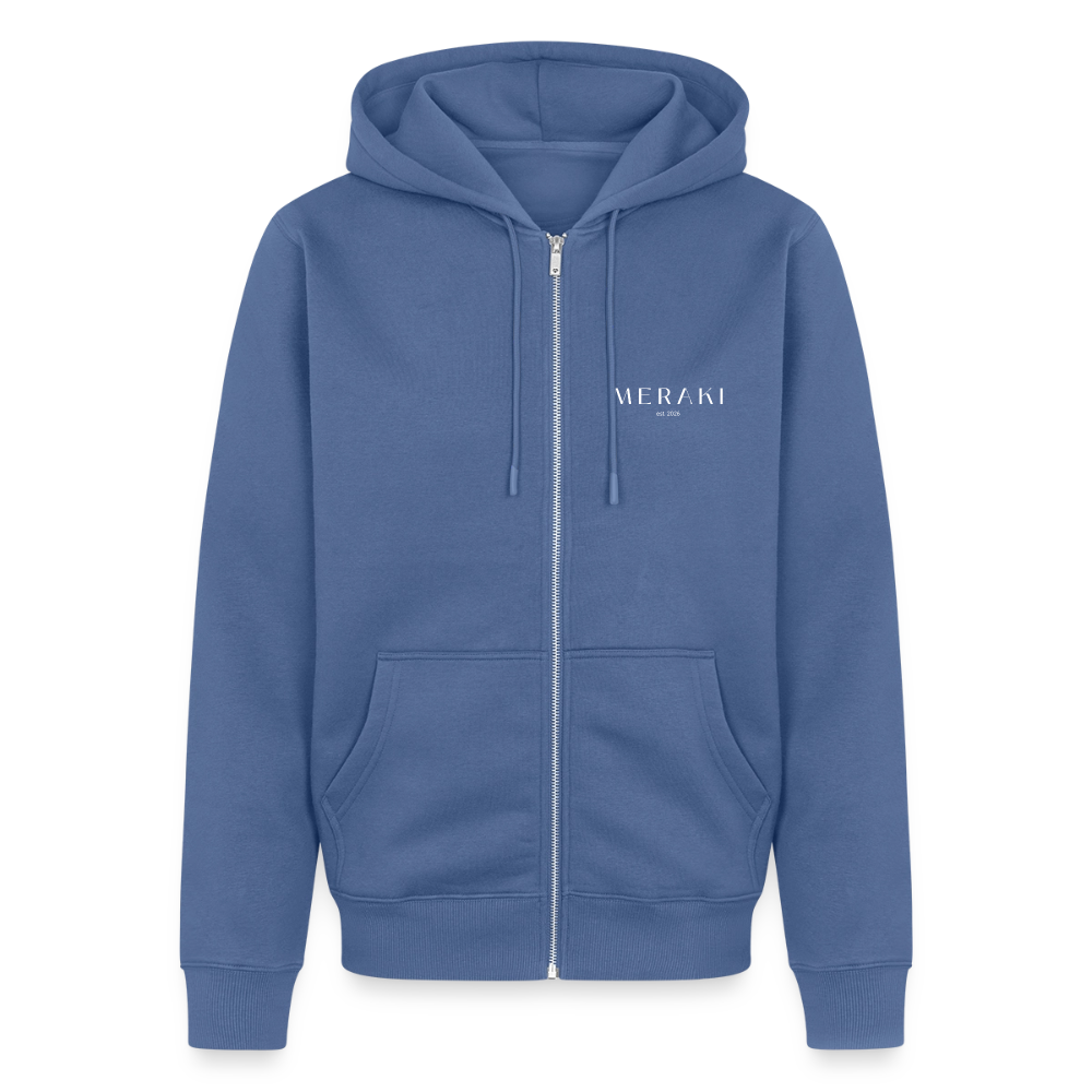 Männer Premium Kapuzenjacke - Taubenblau