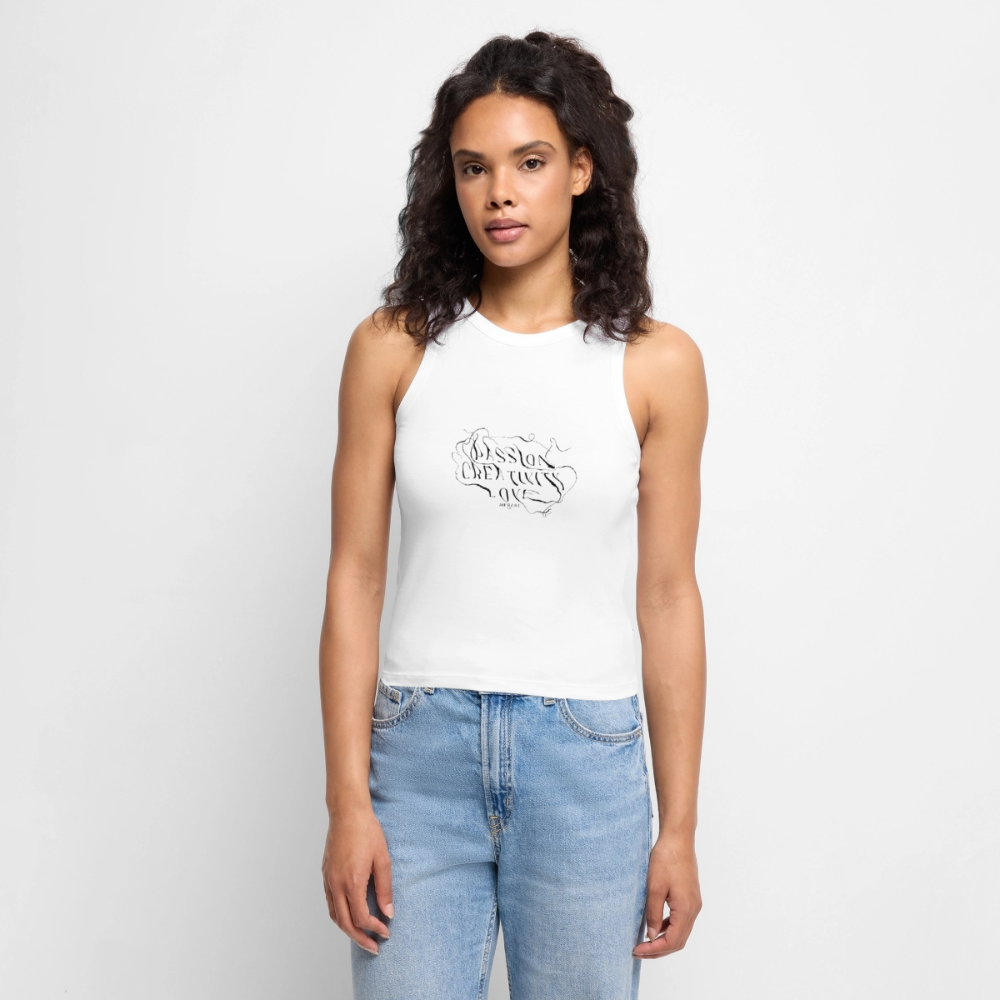 Cropped Frauen Organic Tank Top - Weiß
