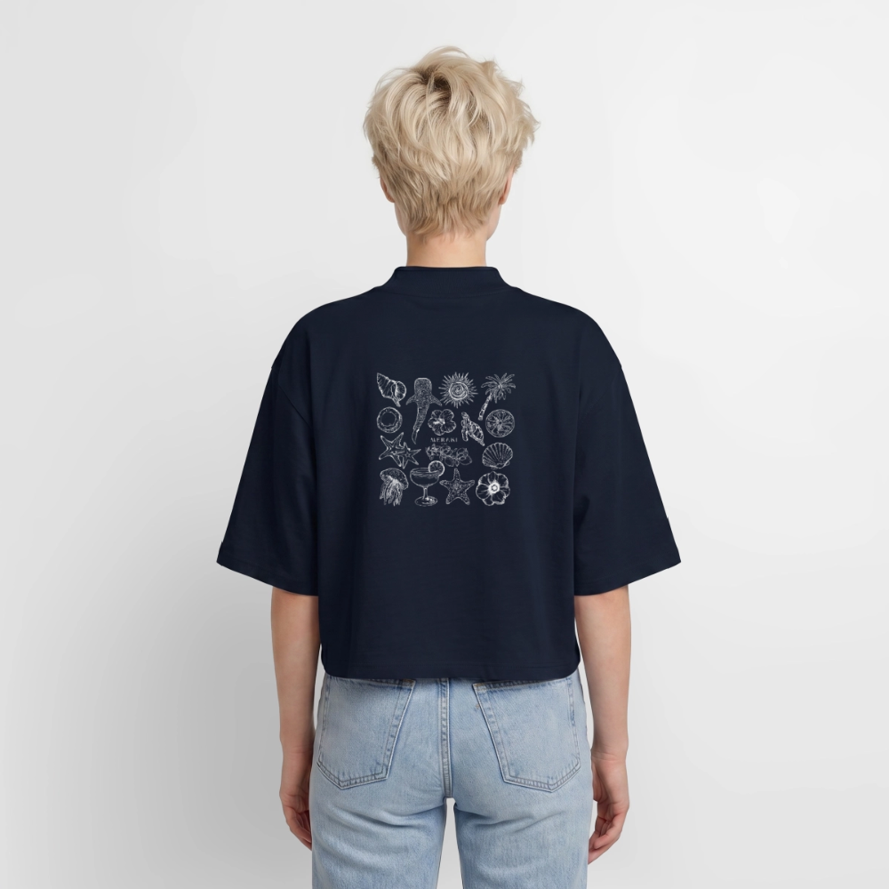 Boxy Frauen Recyceltes 1/2 Sleeved T-Shirt by Stanley/Stella - Navy