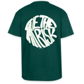 Oversized Heavyweight T-Shirt - TAKE THE RISK - hunter Green