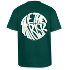 Oversized Heavyweight T-Shirt - TAKE THE RISK - hunter Green