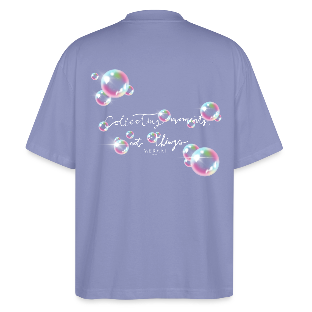 Oversized Bio T-Shirt - Seifenblasen - Violett