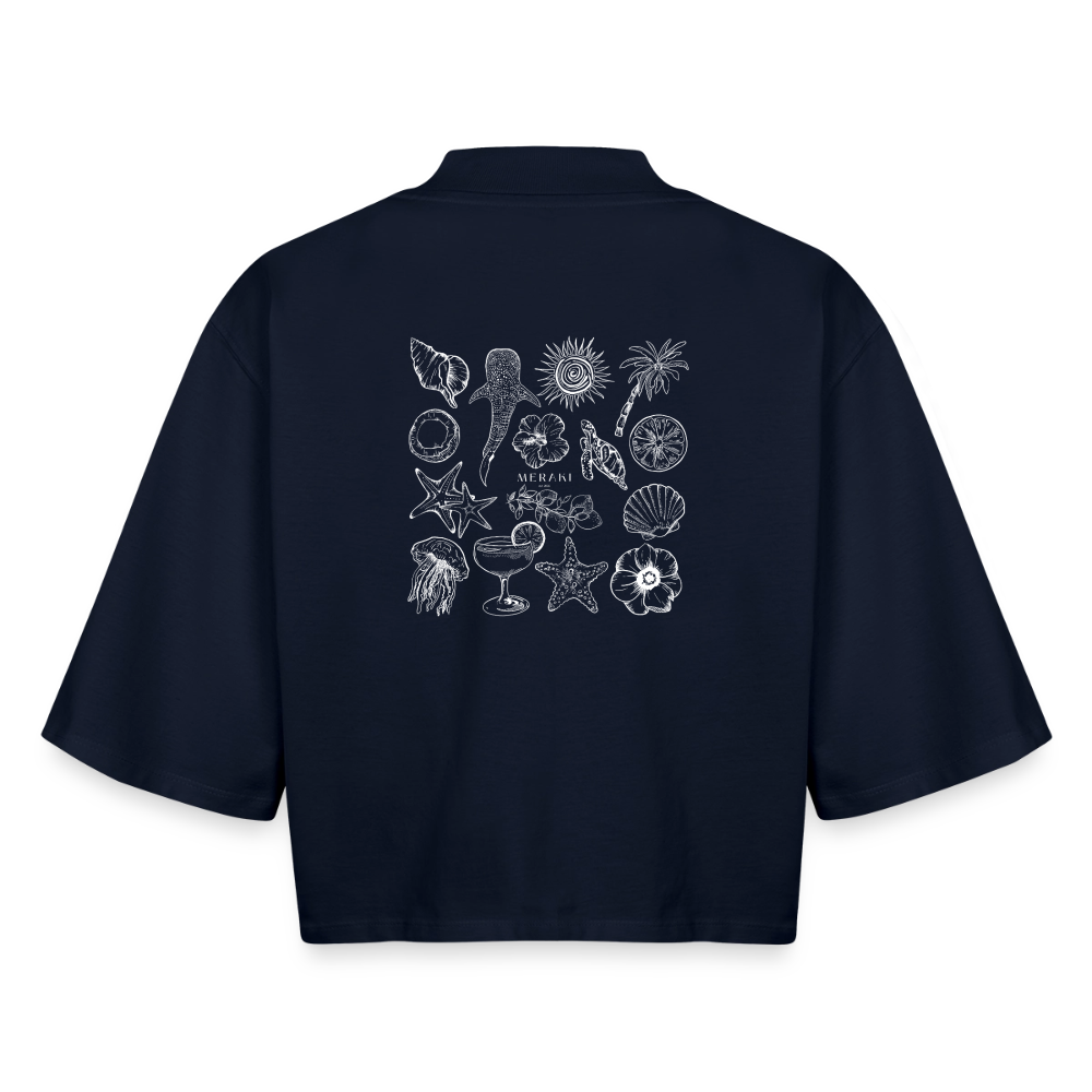 Boxy Frauen Recyceltes 1/2 Sleeved T-Shirt by Stanley/Stella - Navy