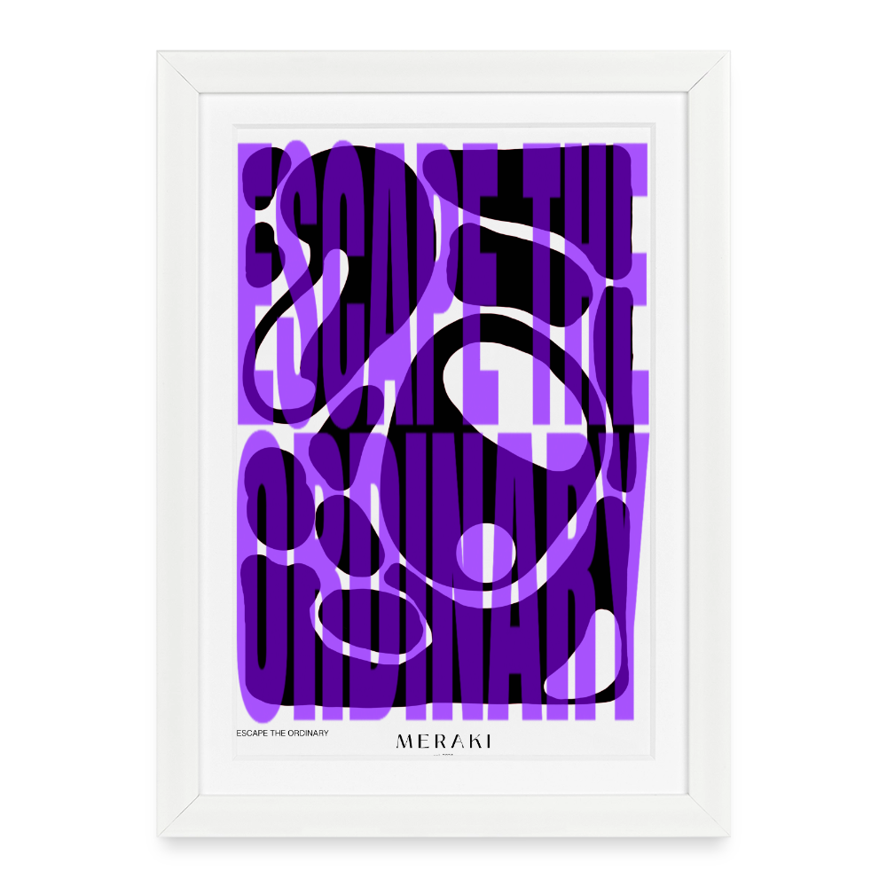 Gerahmtes Poster (27 × 37 cm) - Weiß