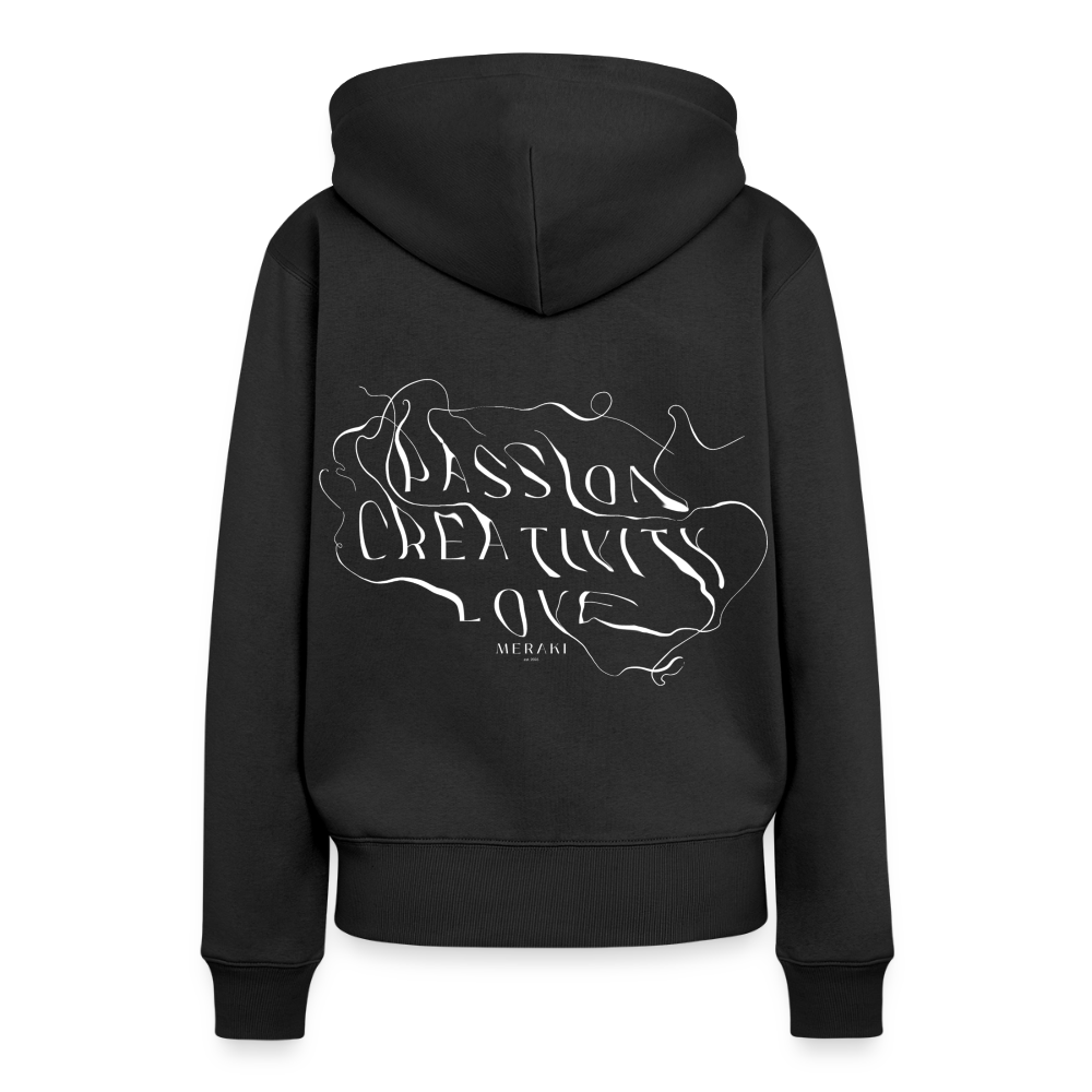Frauen Premium Hoodie - Schwarz