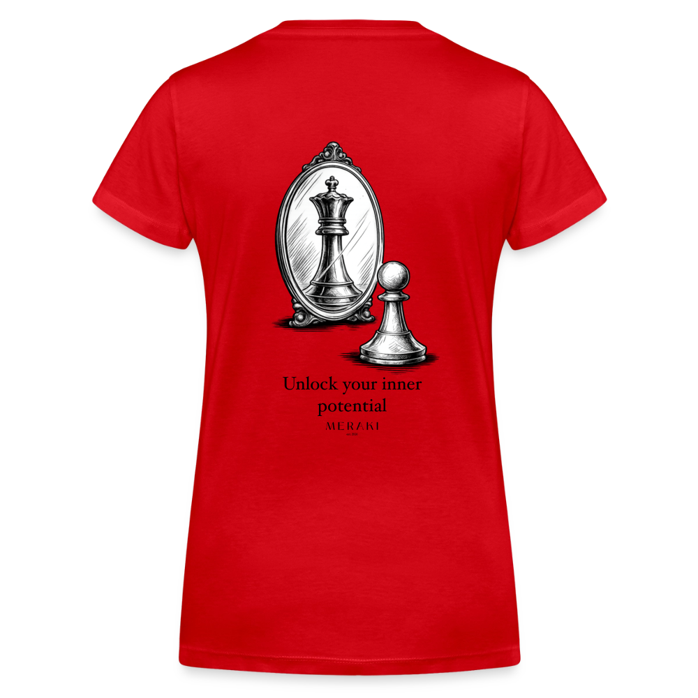 Frauen Bio-T-Shirt mit V-Ausschnitt von Stanley & Stella - Rot