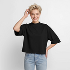 Boxy Frauen Recyceltes 1/2 Sleeved T-Shirt by Stanley/Stella - Schwarz