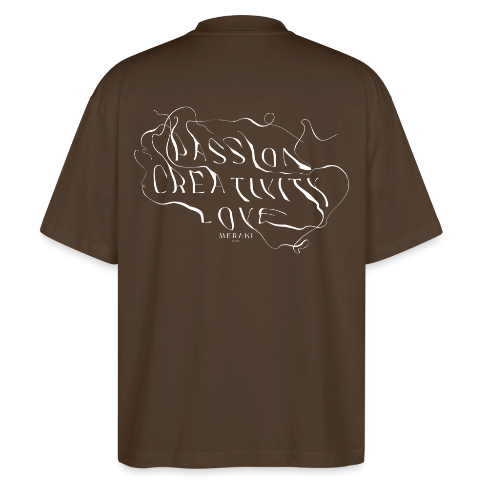 Stanley/Stella Oversized Unisex Organic T-shirt Blaster 2.0 - PASSION, CREATIVITY, LOVE - mocha