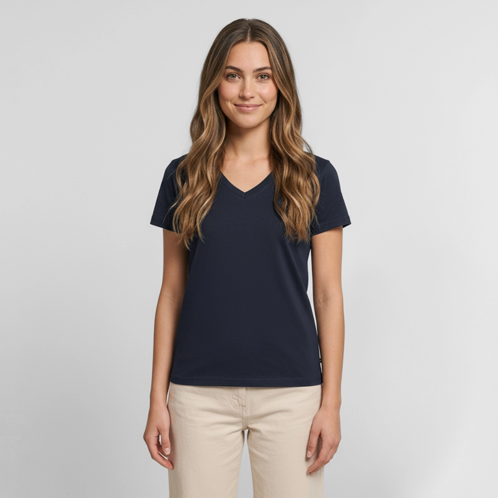 Frauen Bio-T-Shirt mit V-Ausschnitt von Stanley & Stella - Navy
