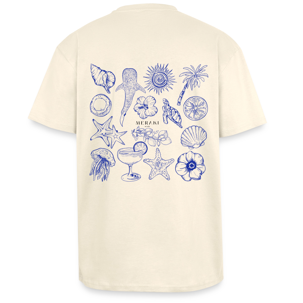 Oversized Heavyweight T-Shirt - Sommergefühle - Creme