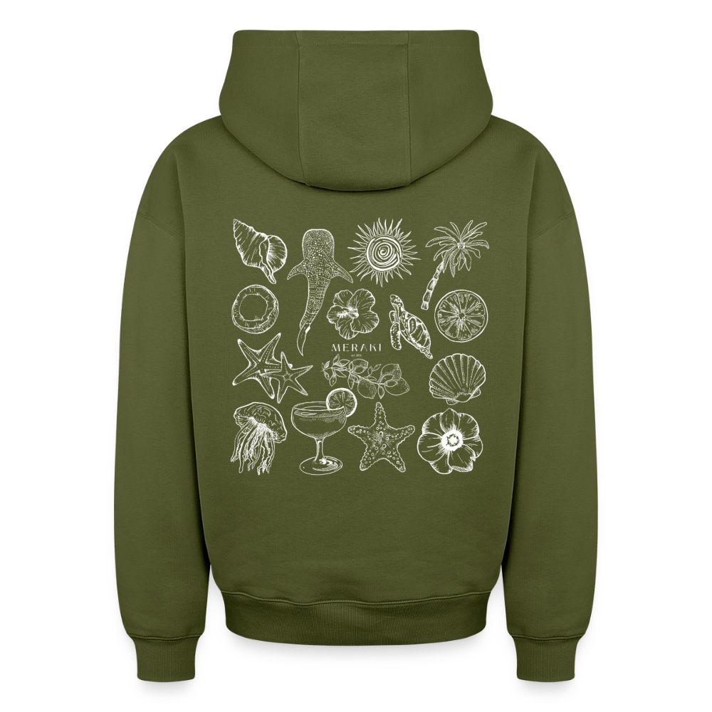 Oversized Heavyweight Hoodie - Sommergefühle - Khaki