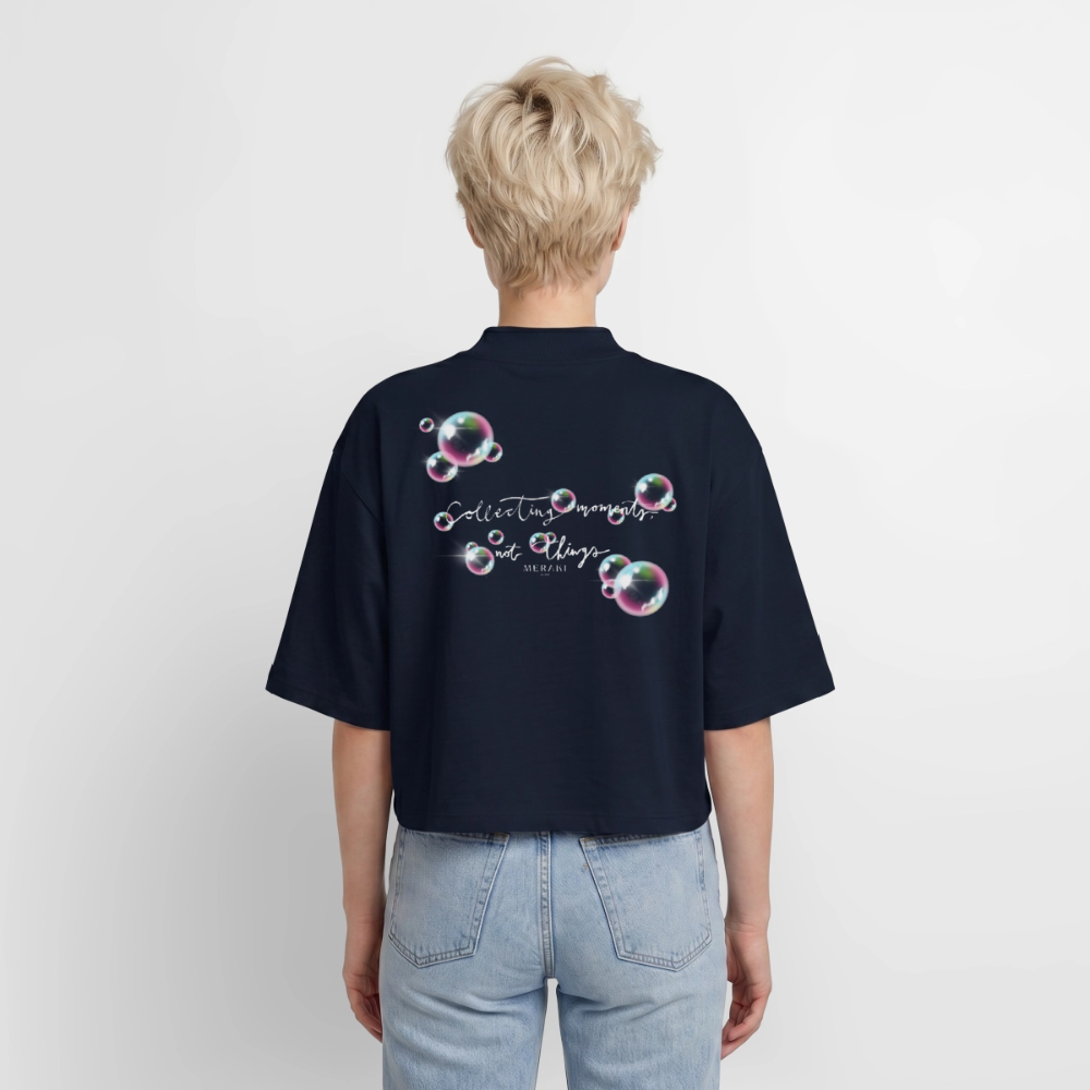 Boxy Frauen Recyceltes 1/2 Sleeved T-Shirt by Stanley/Stella - Navy