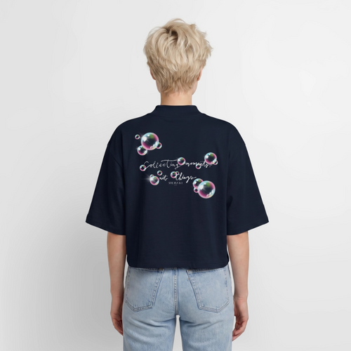 Boxy Frauen Recyceltes 1/2 Sleeved T-Shirt by Stanley/Stella - Navy