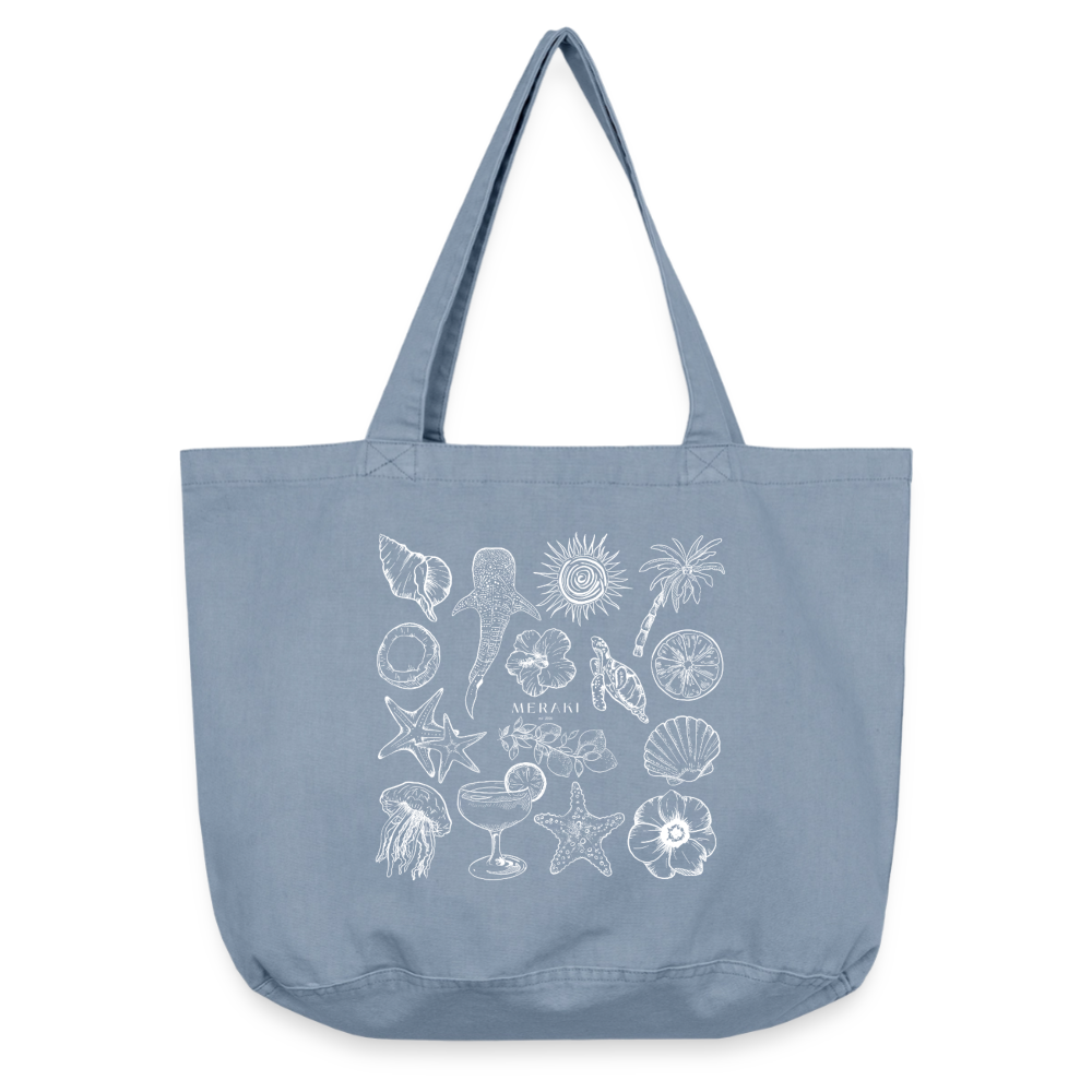 Vintage-Washed Shopper - vintage light blue